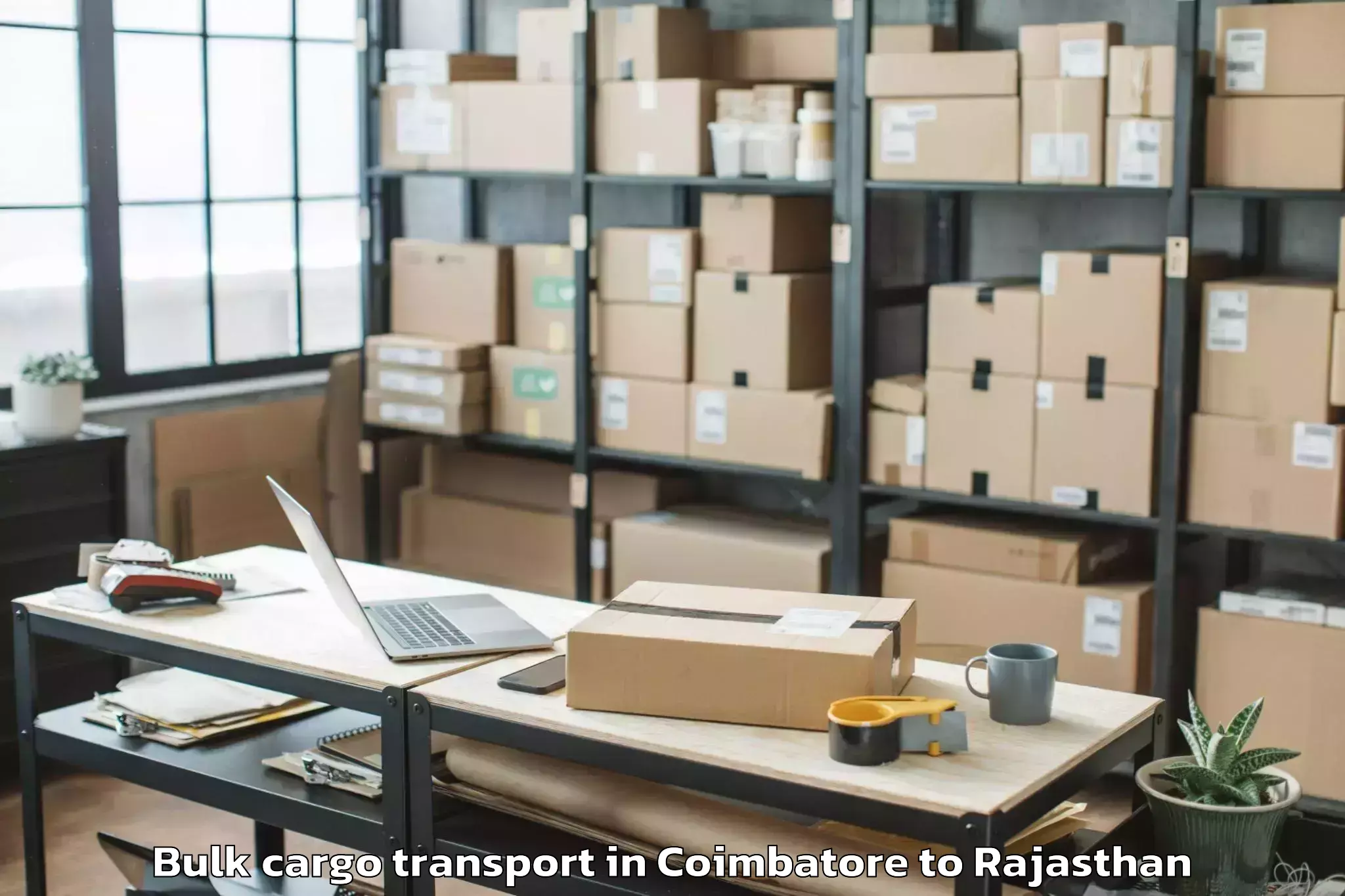 Easy Coimbatore to Gulabpura Bulk Cargo Transport Booking